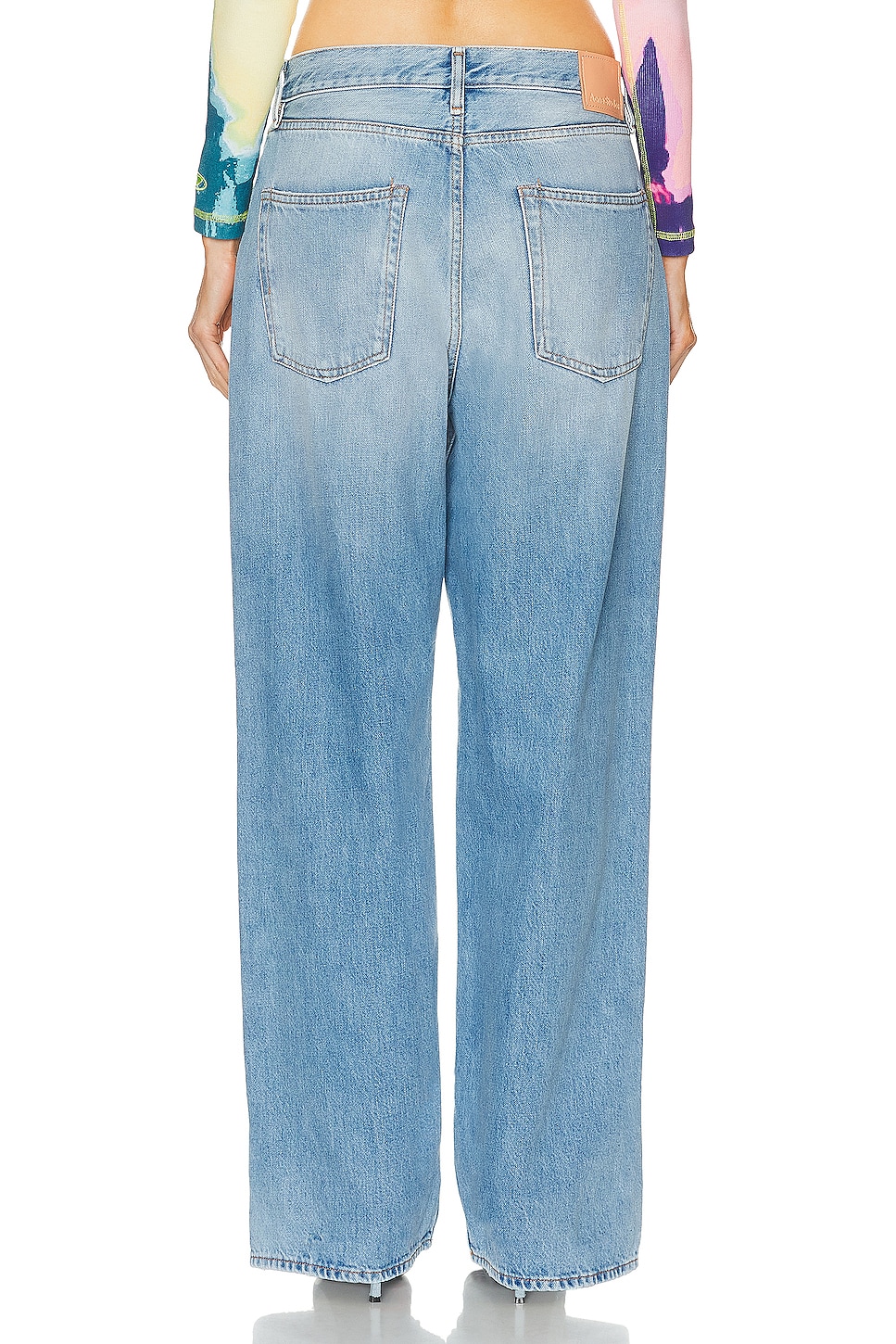 Низкие мешковатые джинсы с широкими штанинами Acne Studios, Light Blue — фото 3