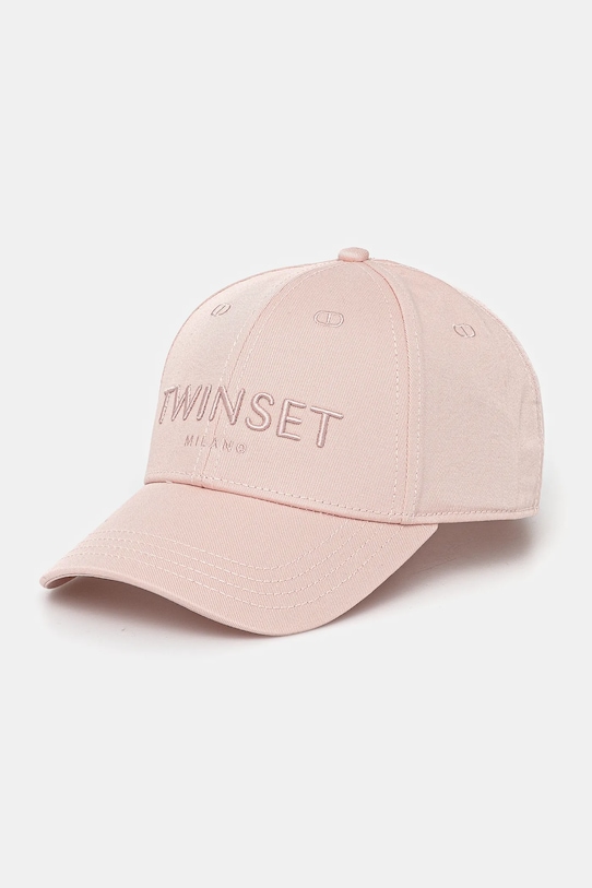 

Хлопковая кепка с козырьком Twinset, розовый