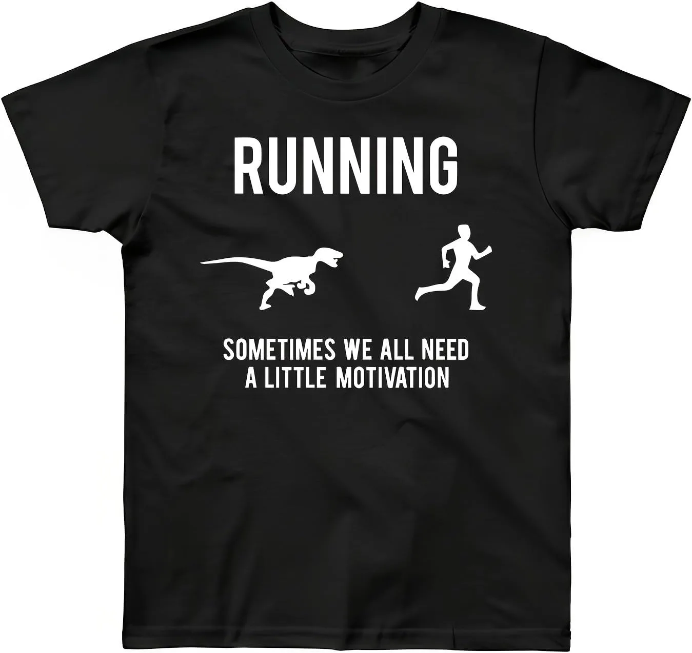 

Мужская футболка — 100% хлопок, дышащая, с коротким рукавом и принтом "Running & Sometimes We All Need a Little Motivation" NEKO MENA