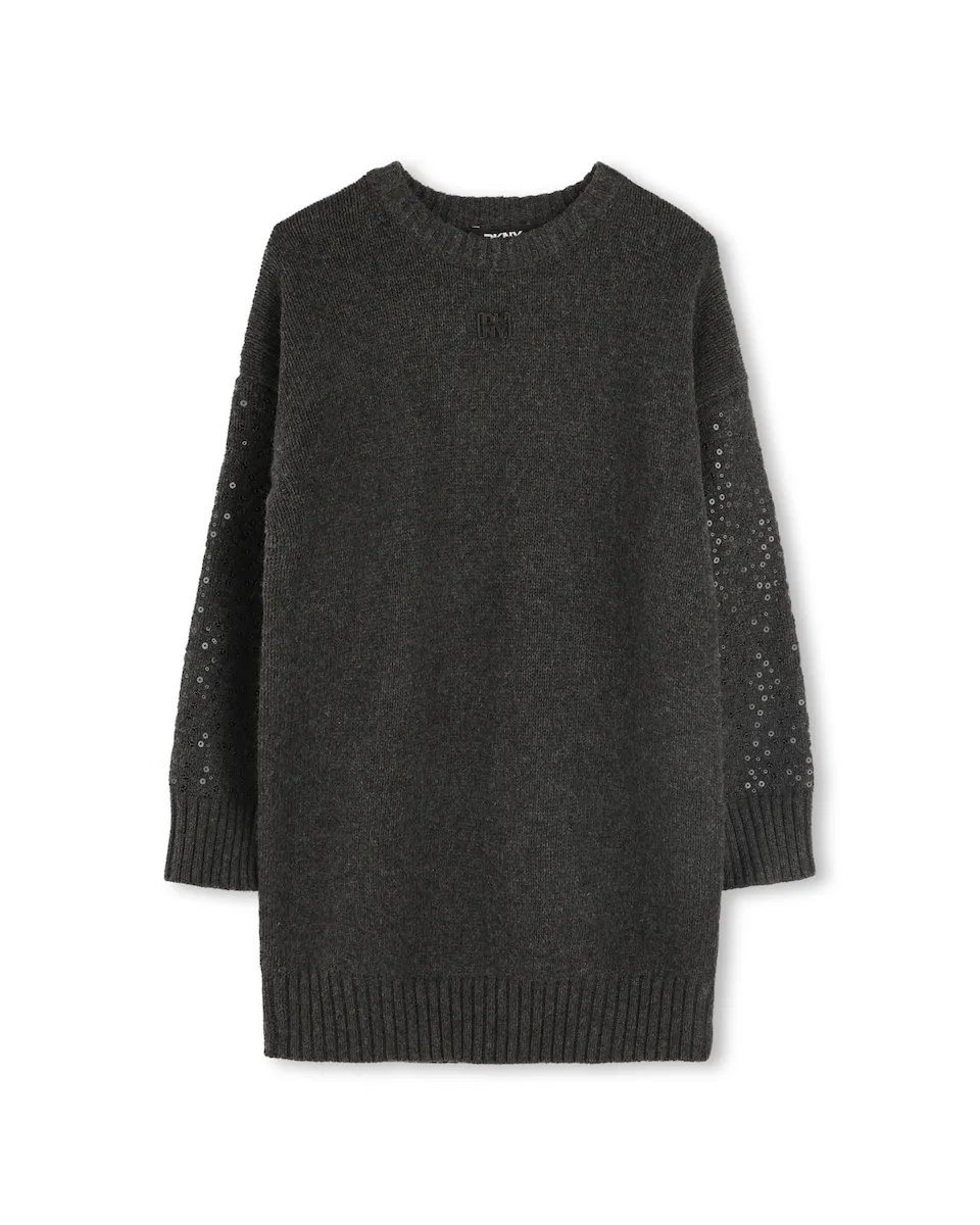 

Детское платье с длинным рукавом DKNY, темно-серый