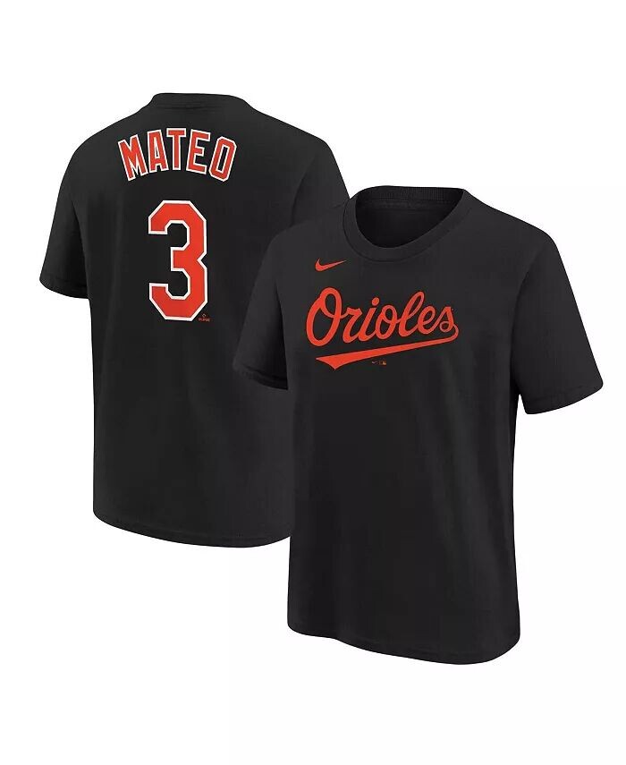 

Черная футболка Big Boys Jorge Mateo Baltimore Orioles с именем и номером игрока Nike, черный