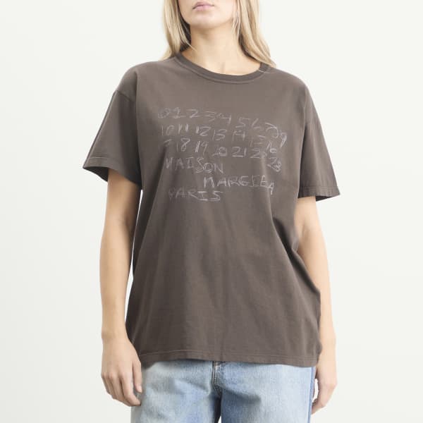 Футболка с номером Margiela Maison Margiela, коричневый — фото 2