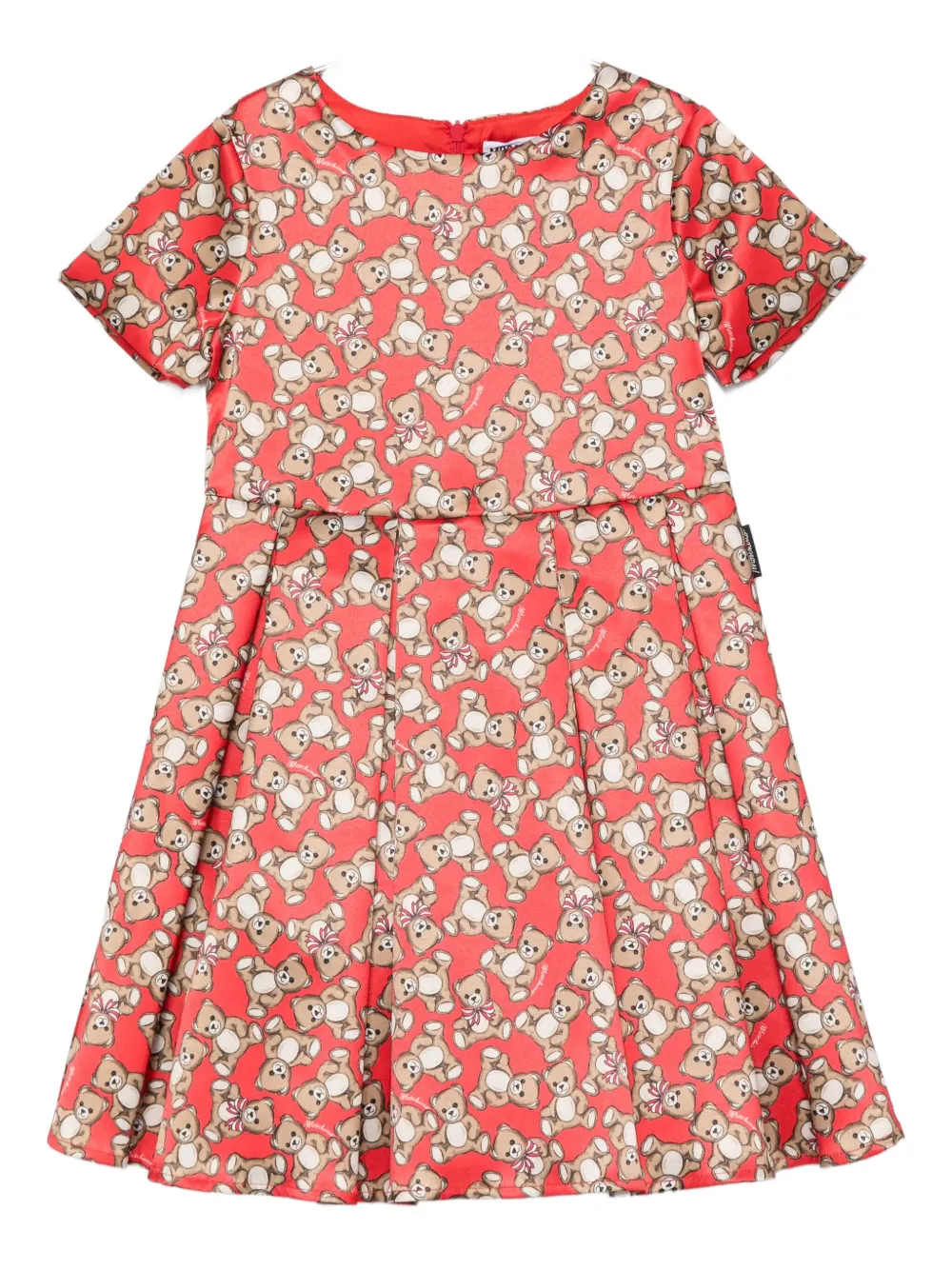 

Платье с принтом Тедди Moschino Kids, красный