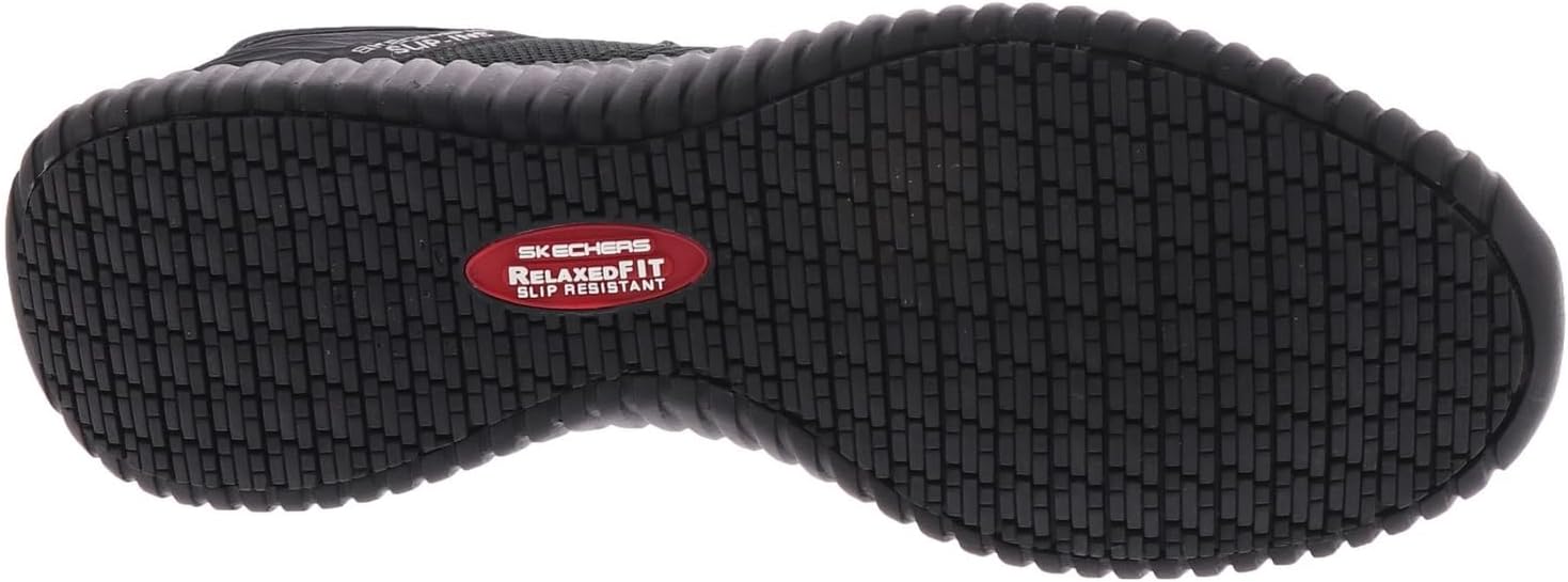 Мужские удобные слипоны Skechers Hands Free Cessnock-Rylind SR для работы с продуктами, черный — фото 4
