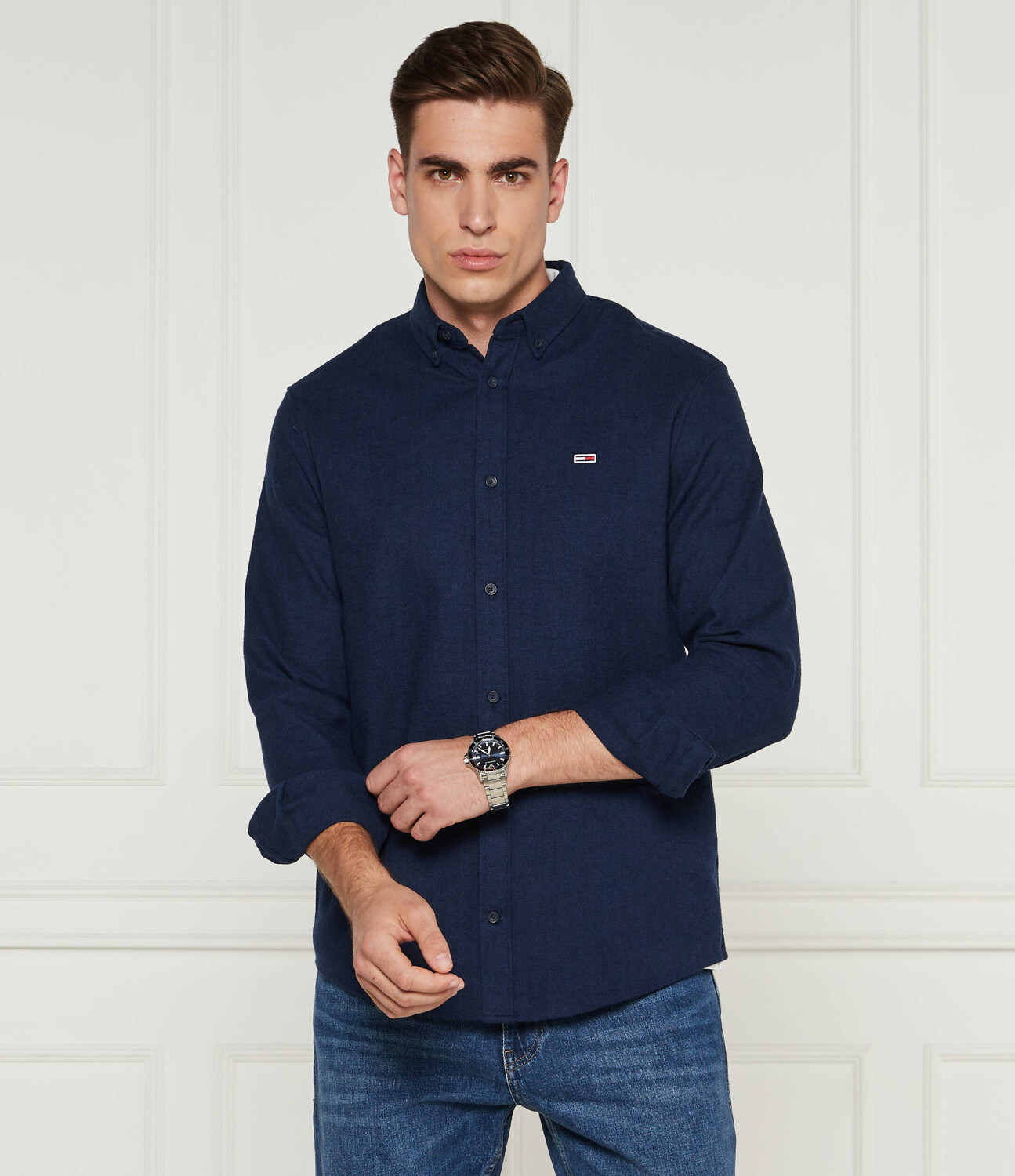 

Рубашка Tommy Jeans Regular Fit, темно-синий