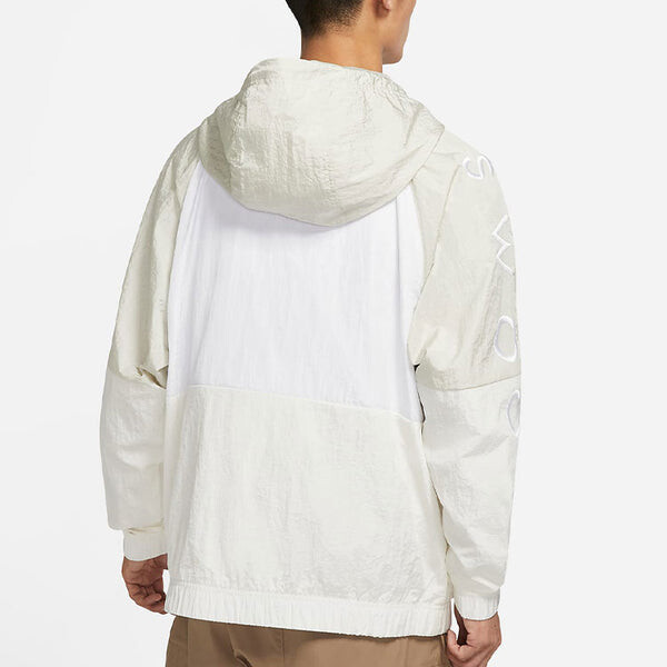 Куртка Men's Nike As Nsw Swoosh Jkt Wvn Nfs Casual Sports Woven Jacket Autumn White, белый — фото 4