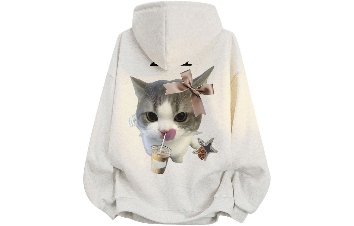 

Толстовка Unisex Hooded Moderate Heavyweight ZIAREL, белый heather серый