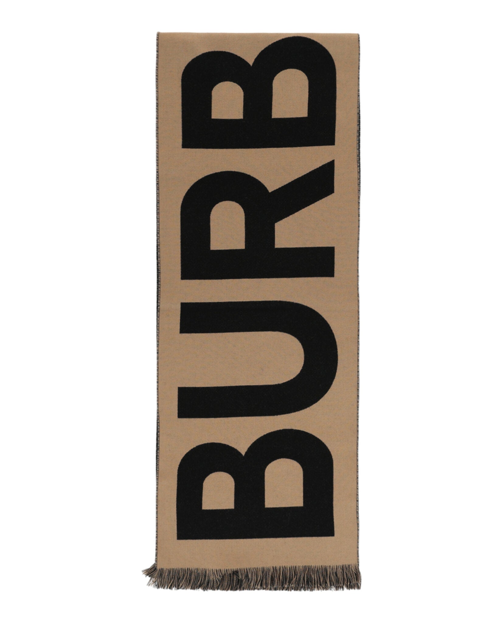 

Шерстяной шарф с логотипом Burberry, цвет archive beige