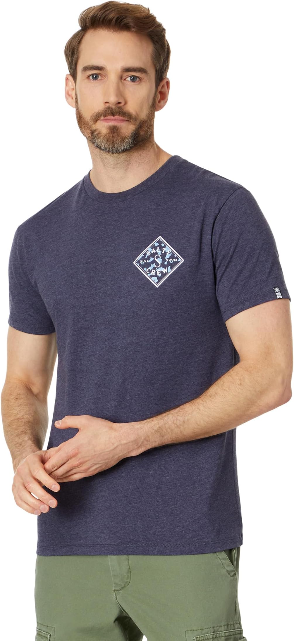 

Футболка Salty Crew Tippet Tropics Premium Short Sleeve Tee, цвет Navy Heather