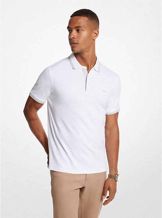 

Рубашка-поло из хлопка Greenwich Michael Kors Mens, белый