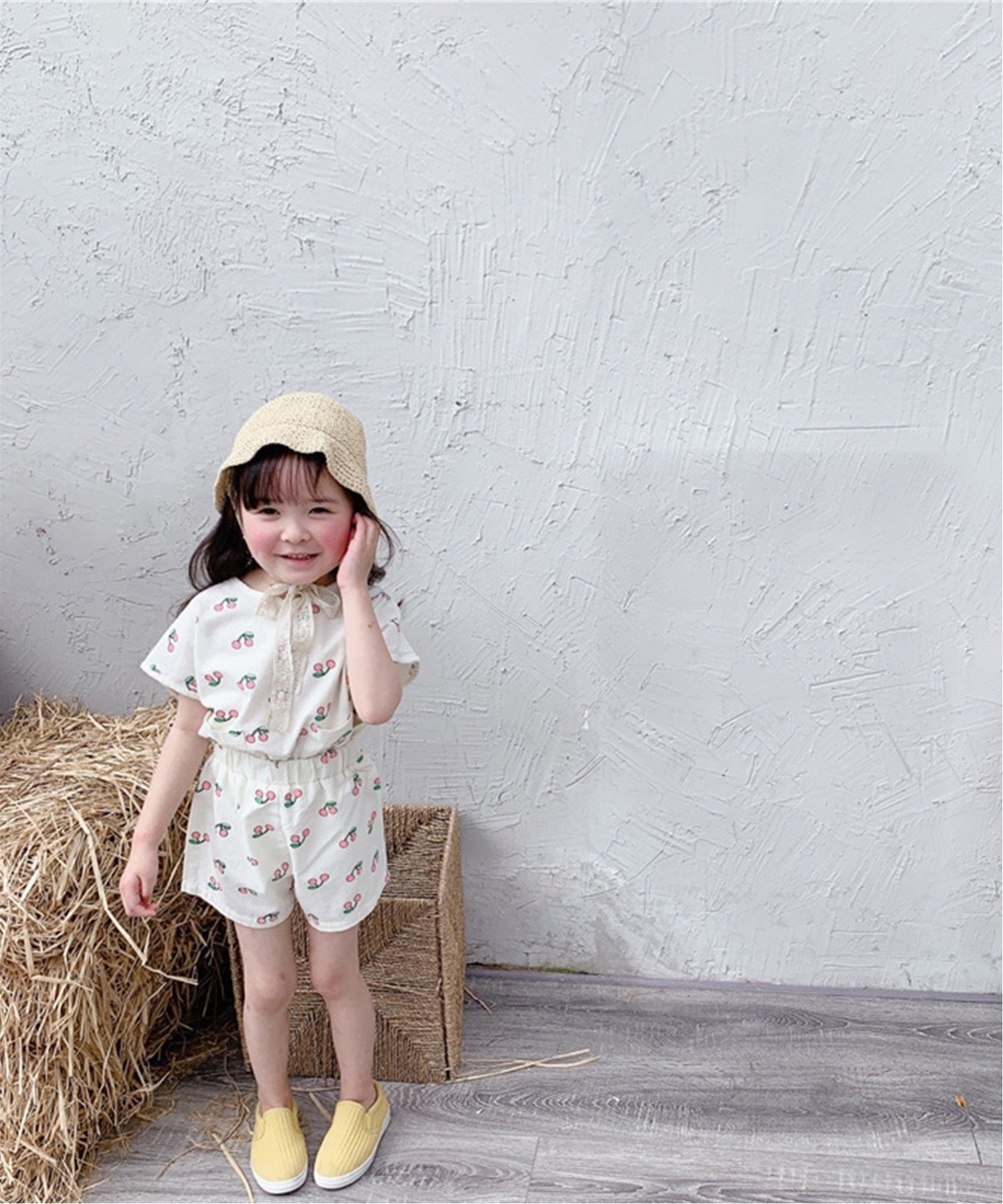 Футболка Набор с принтом вишни /(K) Aimoha Kids, white