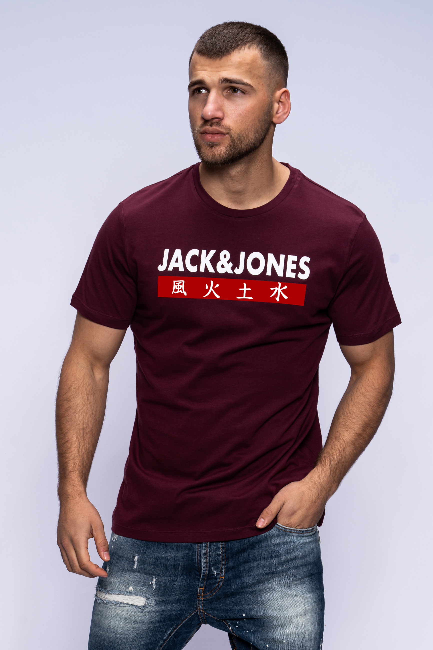 

Футболка Jack & Jones Print ELEMENTS TEE SS CREW NECK, цвет Port Royale