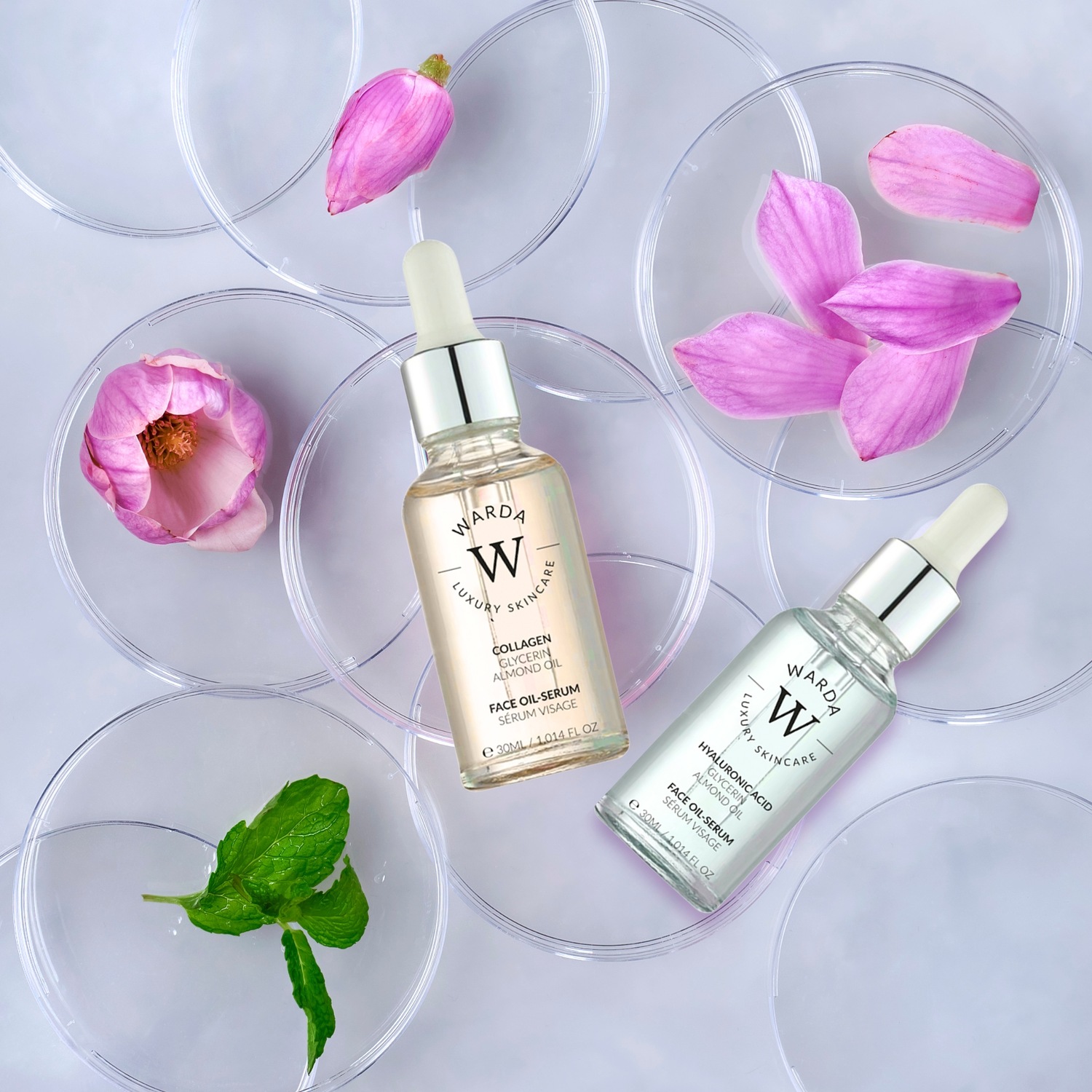 Набор Warda — Для лица hydration & lifting duo hyaluronsäure-ölserum + kollagen-ölserum , количество 1 шт., 30 мл — фото 3
