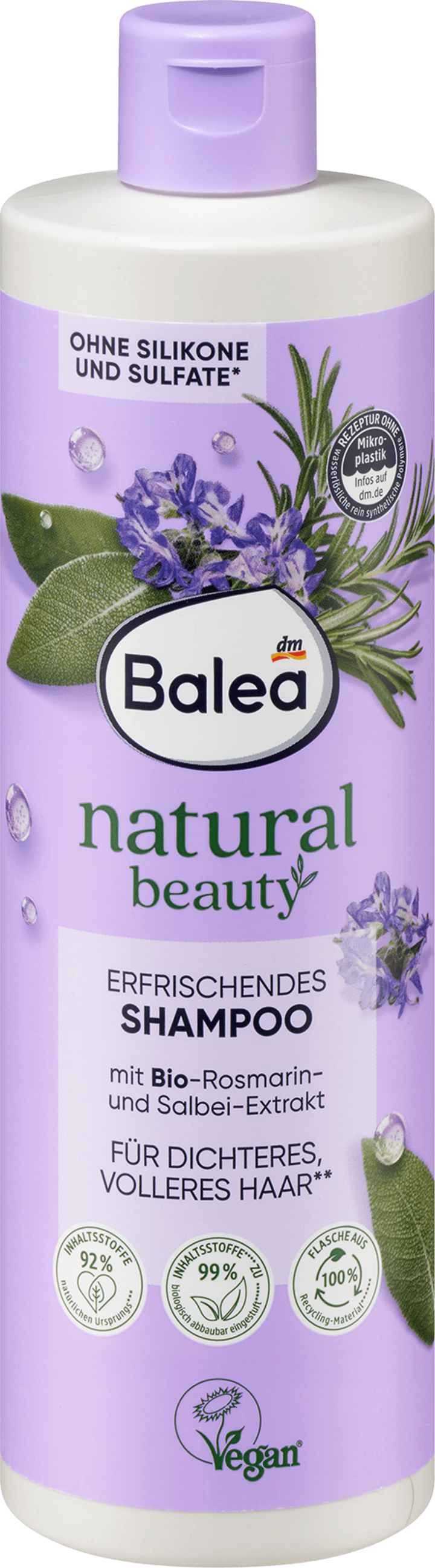 

Шампунь Balea Shampoo Natural Beauty Erfrischende Kräuter, 400 ml