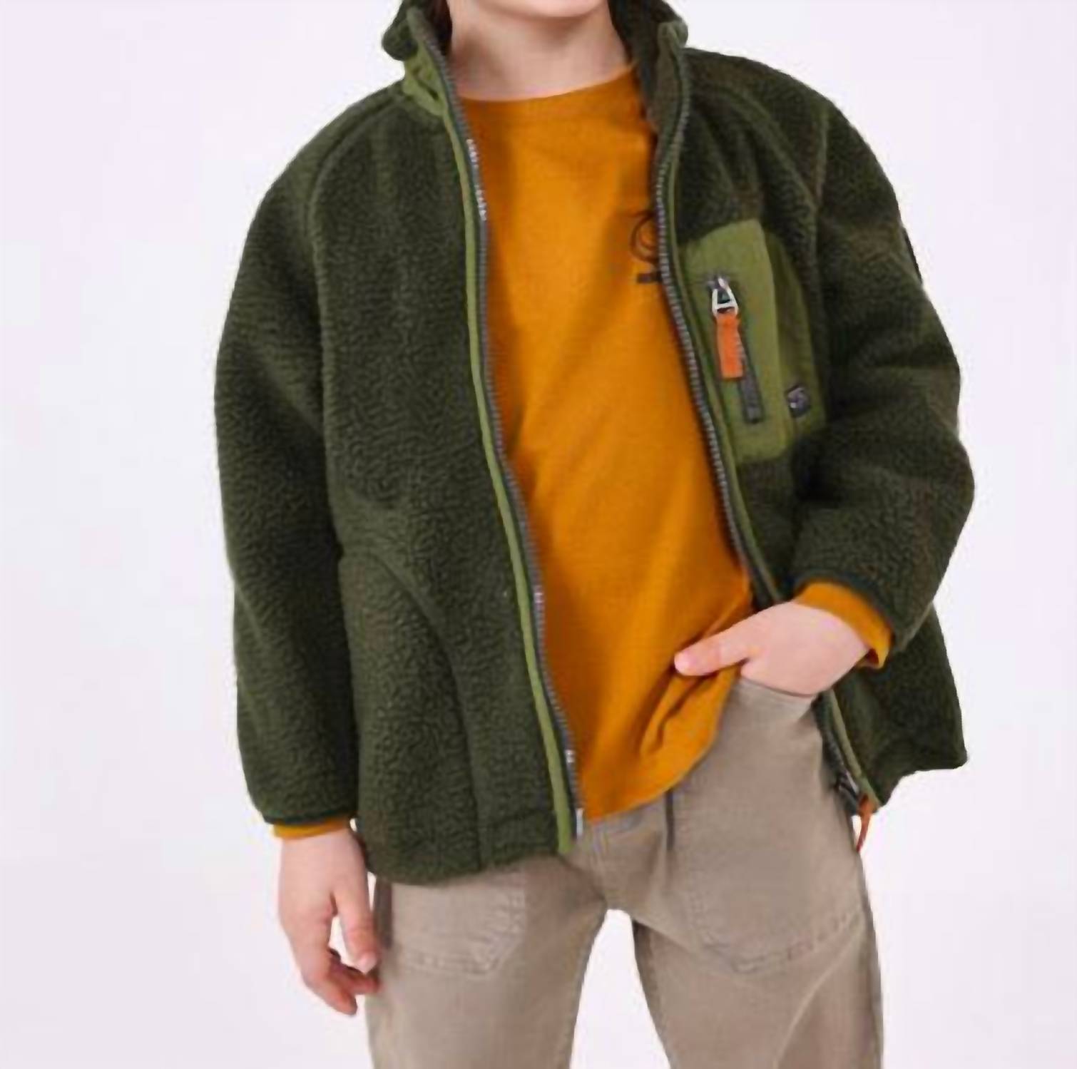 

Детская флисовая куртка Boy's в цвете орегано Mayoral, Oregano