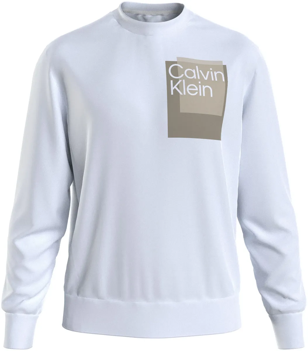 

Толстовка Calvin Klein Big&Tall "BT_OVERLAY BOX LOGO SWEATSHIRT", белый