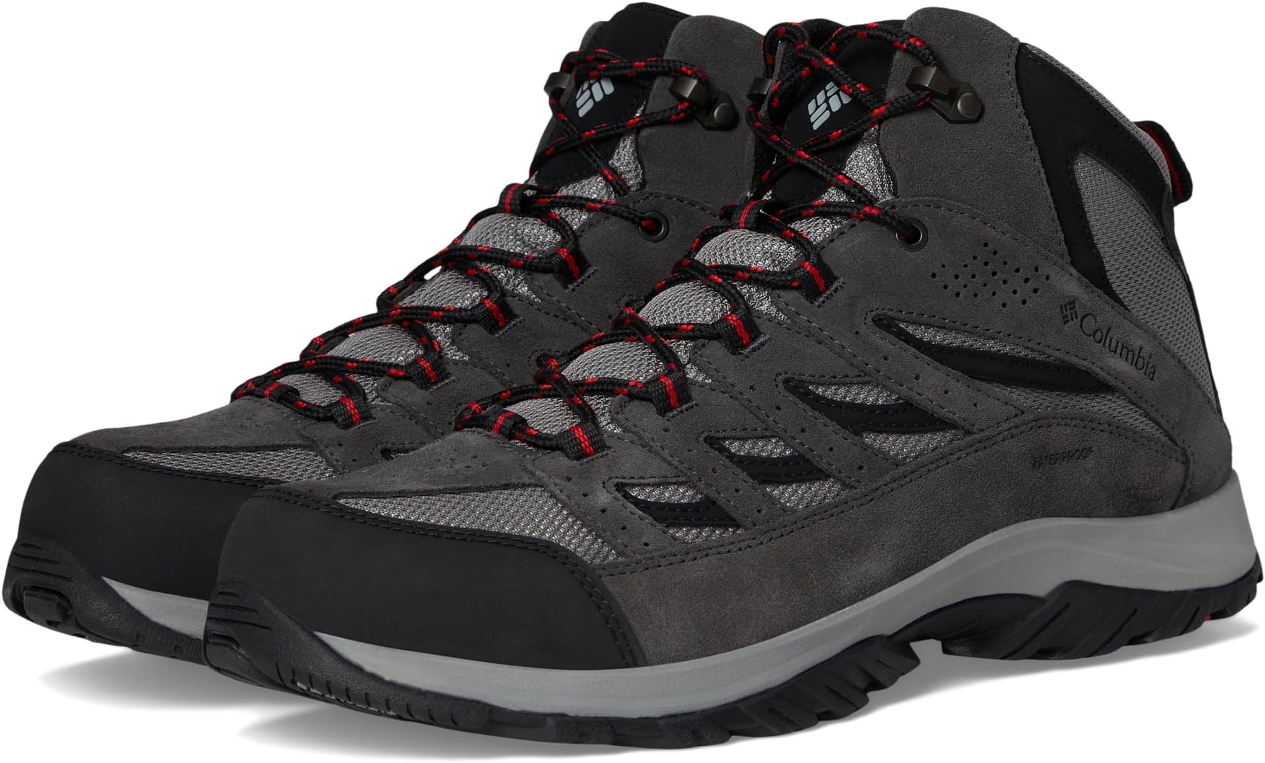

Походные ботинки Columbia Crestwood Mid Waterproof, цвет Dark Grey/Mountain Red