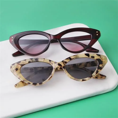 

Солнцезащитные очки 2027 года для женщин, ретро-стиль, с разноцветными заклепками, для уличной стрельбы, защита от ультрафиолета UV400 MTZJH, C3 Olive Green