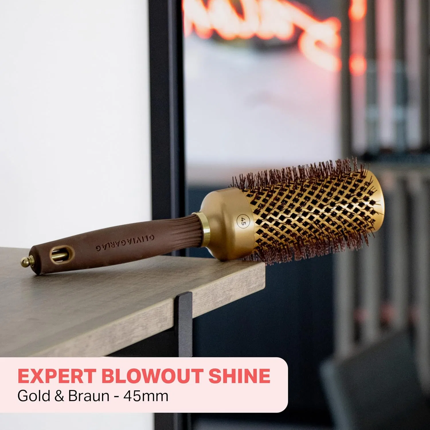 Круглая керамическая щетка Olivia Garden Expert Blowout Shine 35 мм Olivia Garden, Gold — фото 2