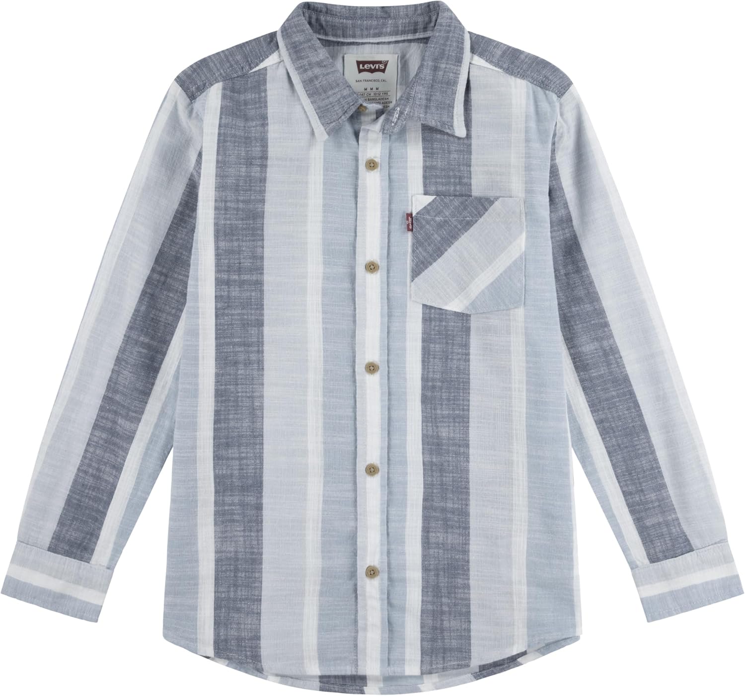 

Рубашка Levi's для мальчиков с длинным рукавом и одним карманом на пуговицах, Dusk Blue