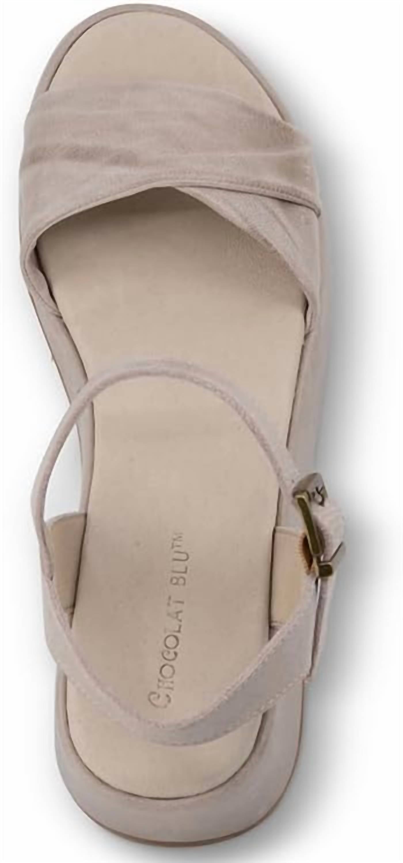 Женские мюли Elly на платформе из кожи тауп CHOCOLAT BLU, Taupe Leather — фото 3