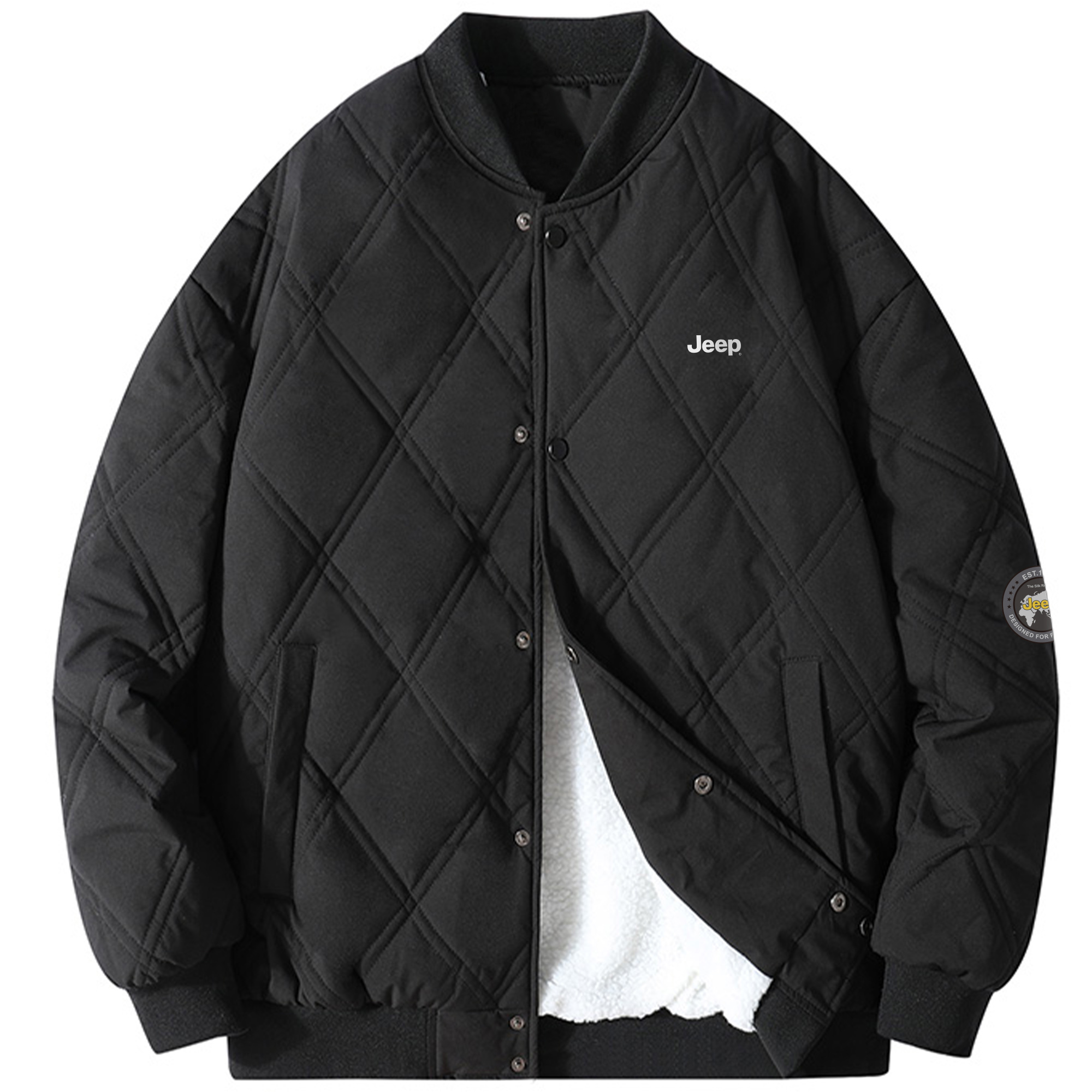 

Jeep Пуховик Unisex, Black [Fleece-Lined and Thickened]