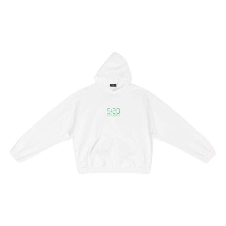 

Худи Balenciaga 5:20 Graphic Hoodie 'White Green', белый