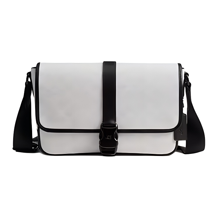 

COACH Сумка кроссбоди, плечевая сумка большая мужская League Artificial Leather With Cow Leather белая и черная