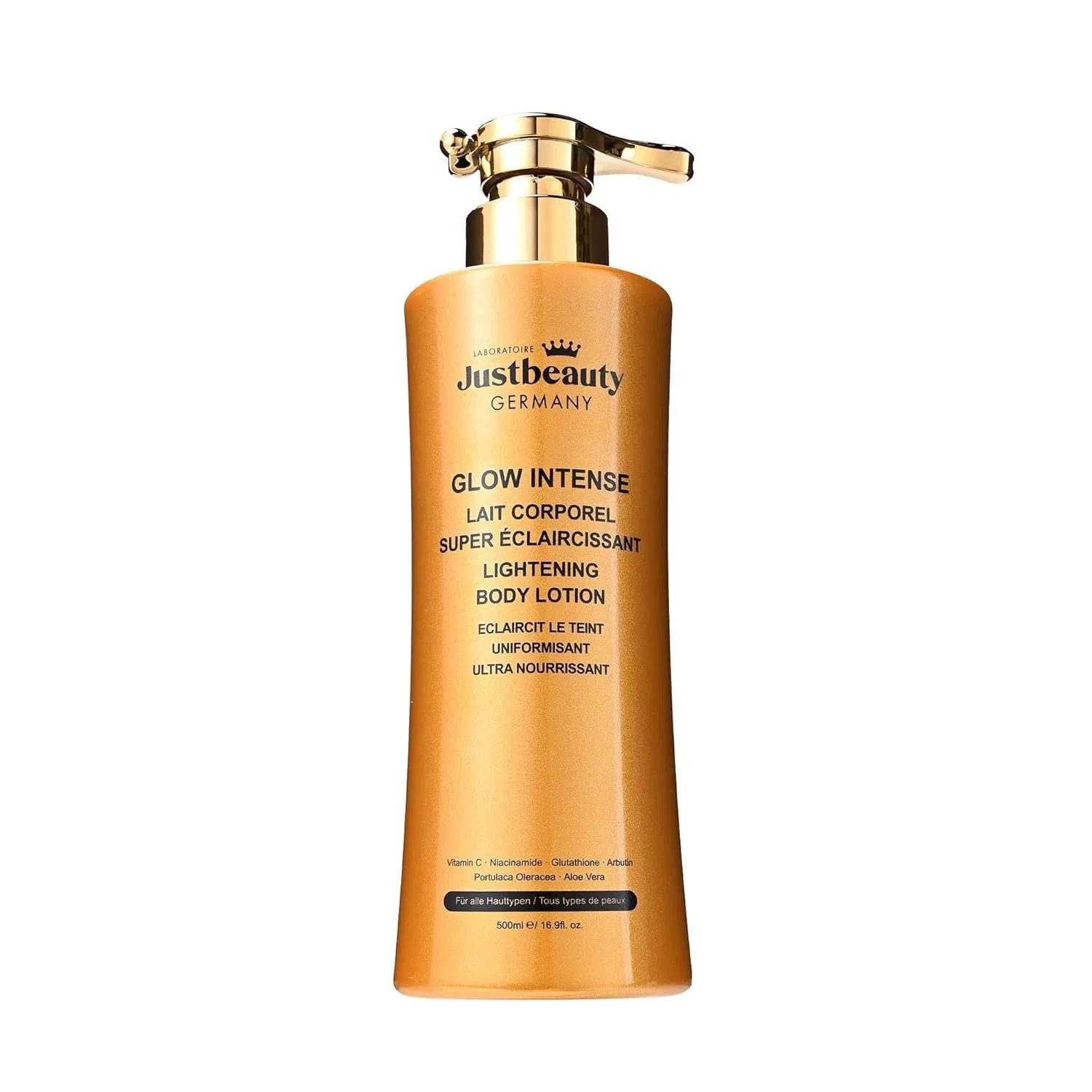 Выравнивающий и осветляющий лосьон для тела Glow Intense, 500 мл Laboratoire Justbeauty Germany