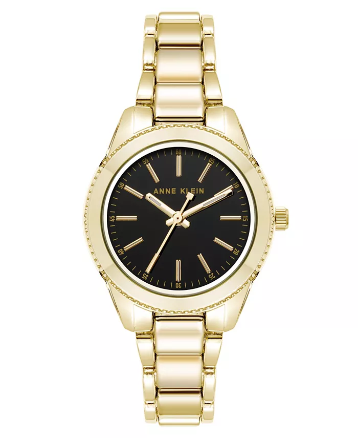 

Женские часы Quartz Minimalist Contemporary с позолоченным металлическим корпусом, 32 мм Anne Klein, мультиколор