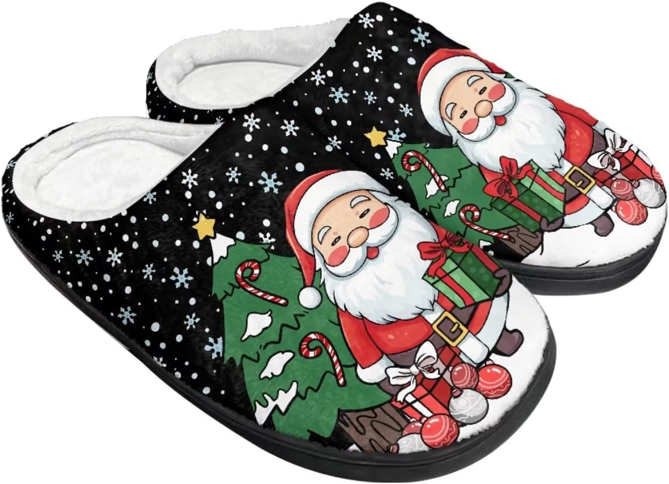 

Мужские зимние пушистые плюшевые тапочки Qoiuvncy с черепом, мягкие теплые домашние тапочки с хлопковой подошвой, противоскользящие, черный