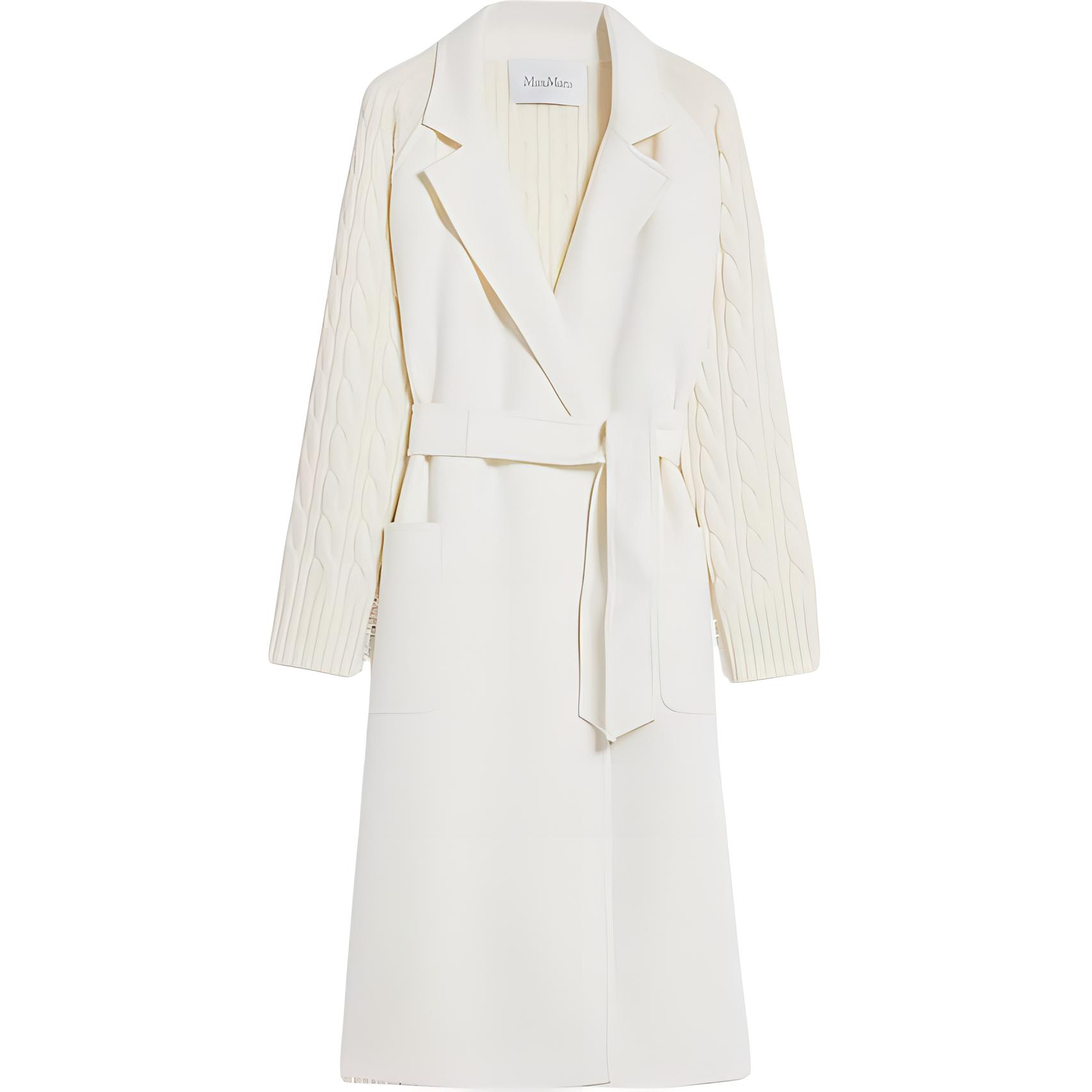 

Пальто женское слоновая кость белое MaxMara, Бежевый, Пальто женское слоновая кость белое MaxMara