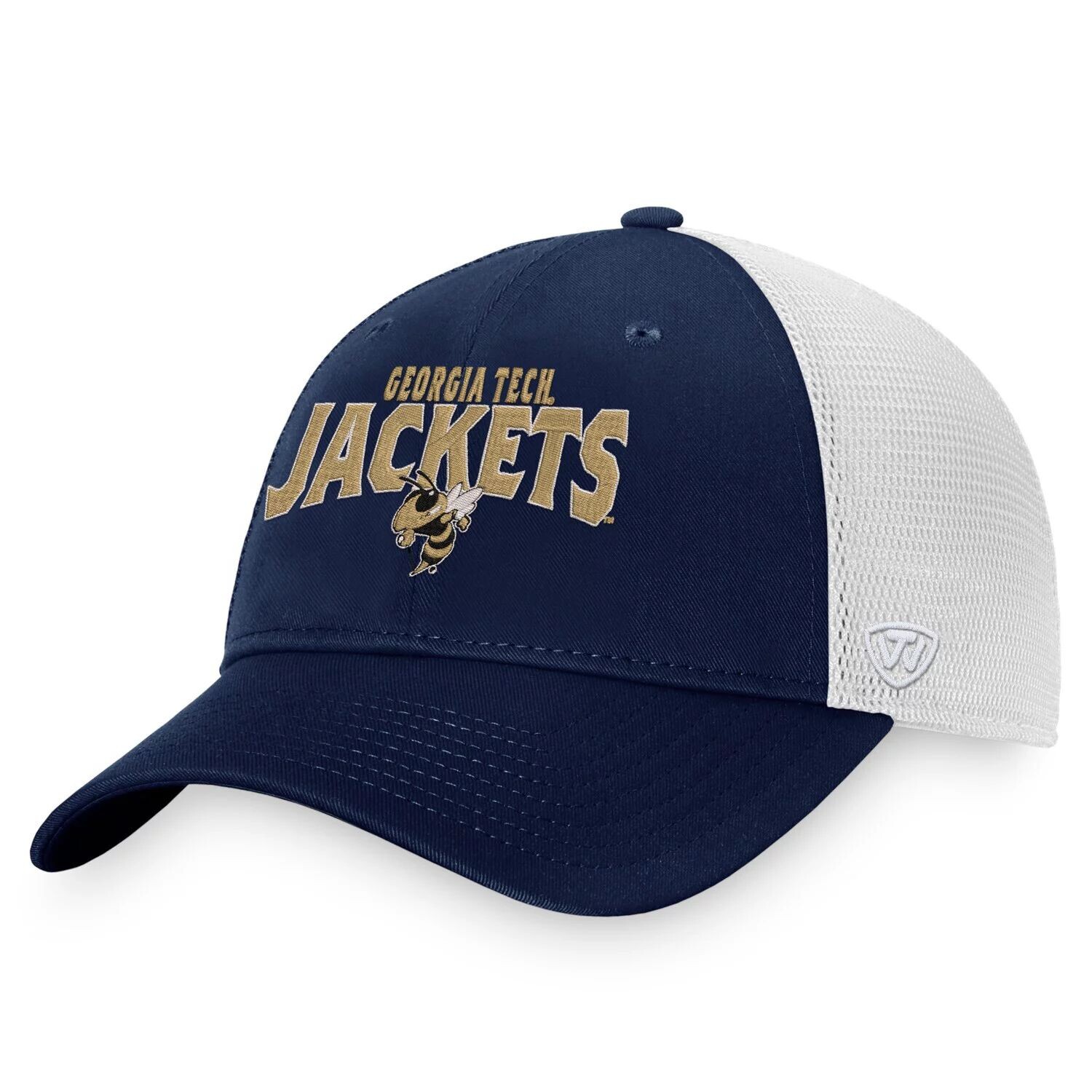 

Мужская верхняя часть мира темно-синие/белые желтые куртки Georgia Tech кепка Breakout Trucker Snapback