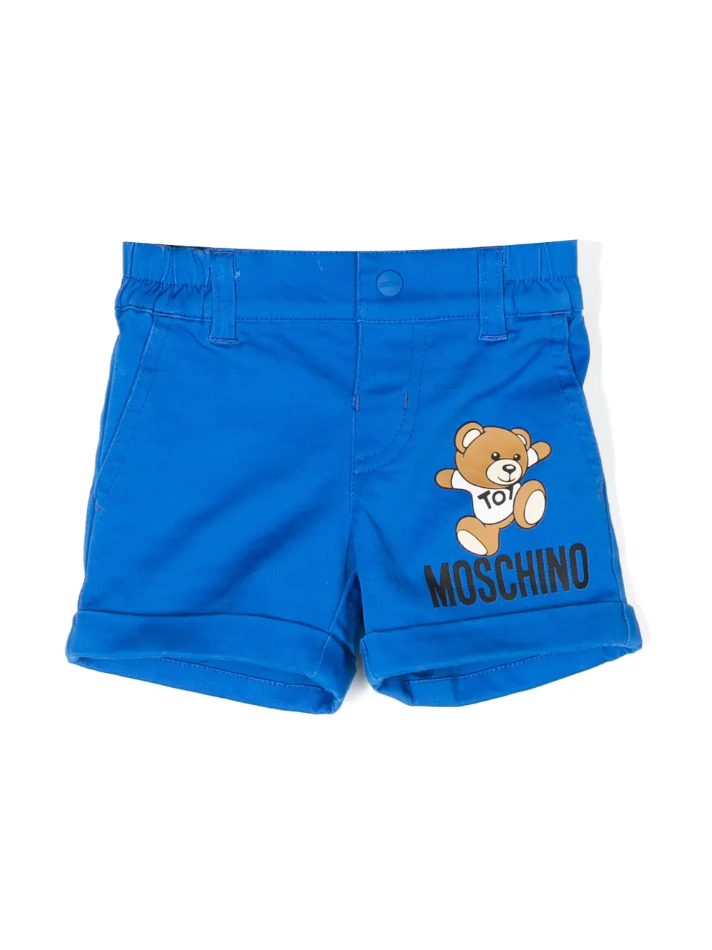 

Шорты с эластичным поясом и принтом Moschino Kids, синий