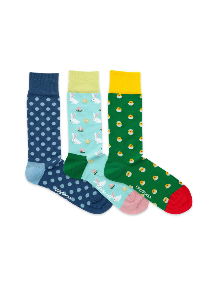 

Носки DillySocks Egg Hunt 3er Box, цвет blau, türkis, grün, orange