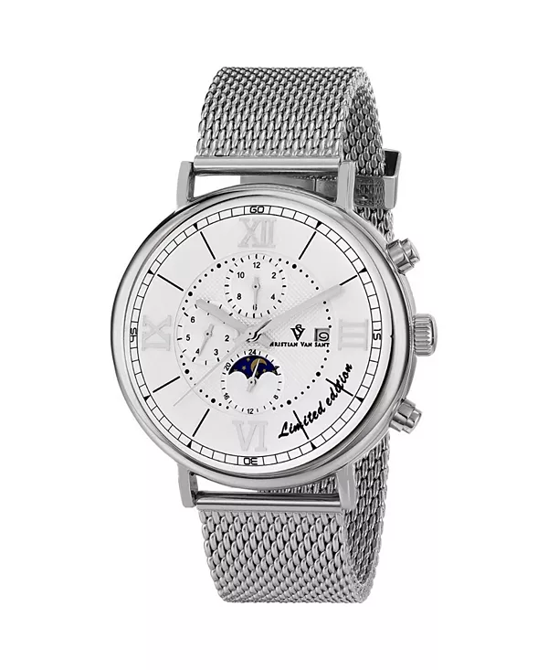 

Мужские часы Somptueuse Ltd с белым циферблатом - CV1150 Christian Van Sant, white