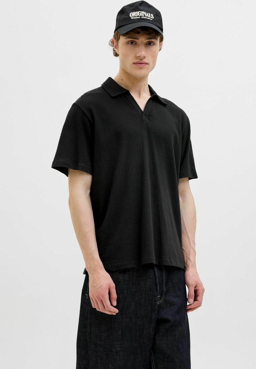 

Рубашка поло EINFARBIG POLOKRAGEN Jack & Jones, черный