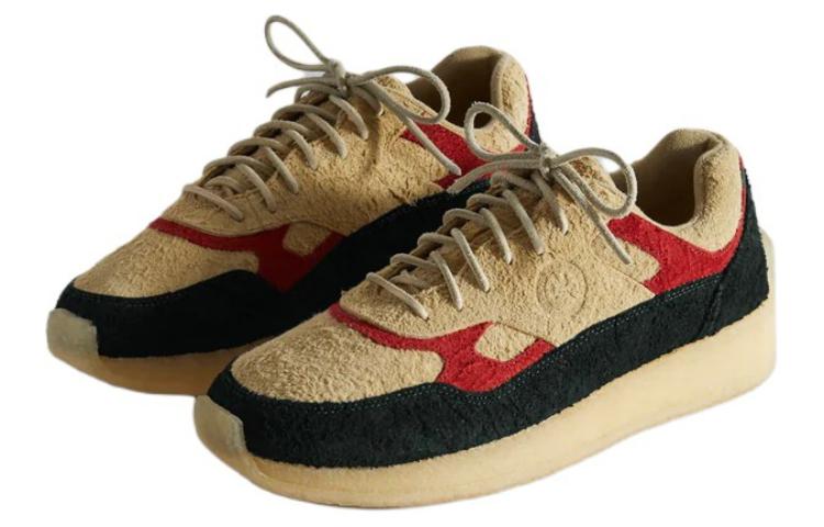 Clarks Lockhill Ronnie Fieg 8th Street Scarab мохнатая замша, коричневый красный зелёный — фото 2