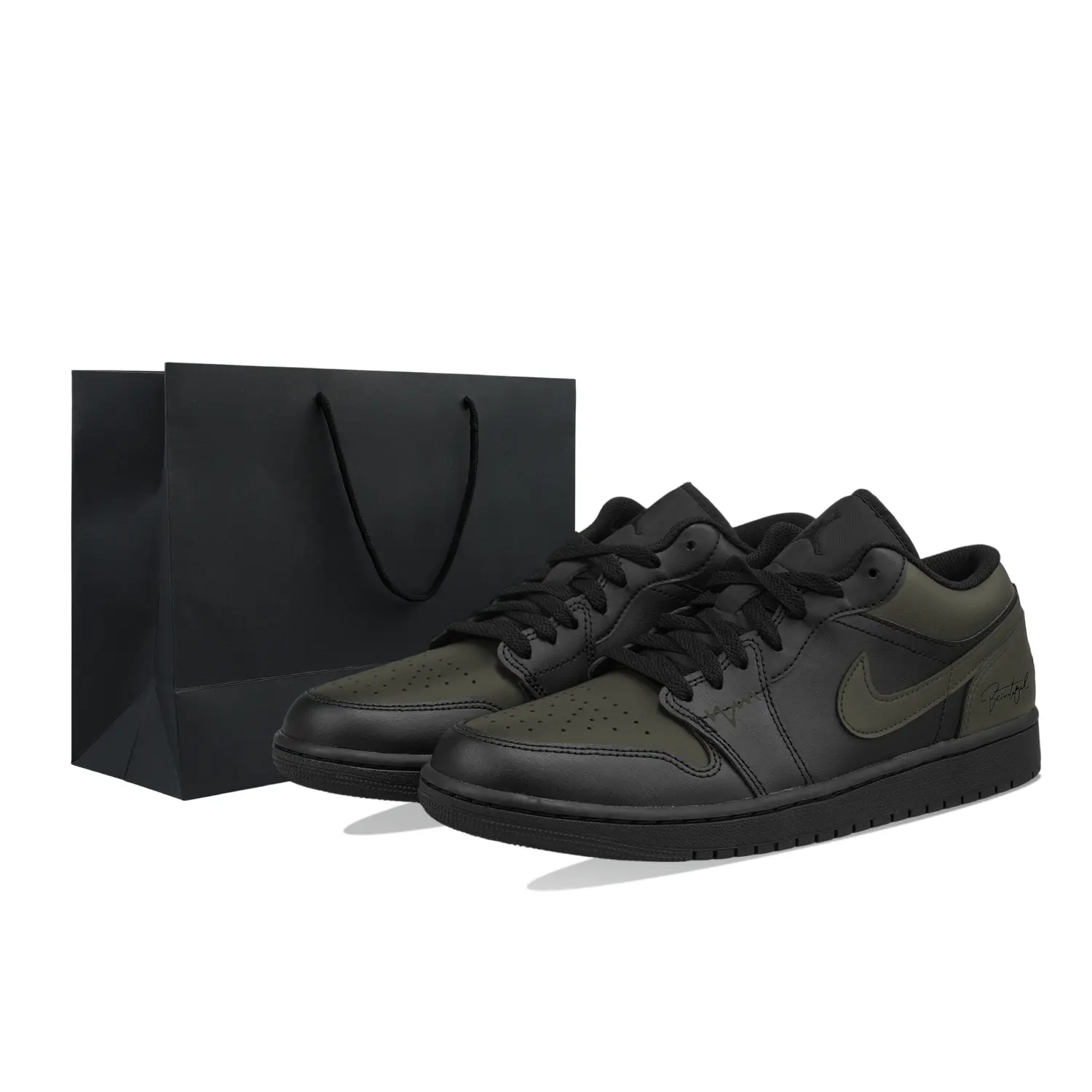 

Jordan Air 1 Cushioning, износостойкие низкие кеды в винтажном стиле для мужчин, цвет Army Green