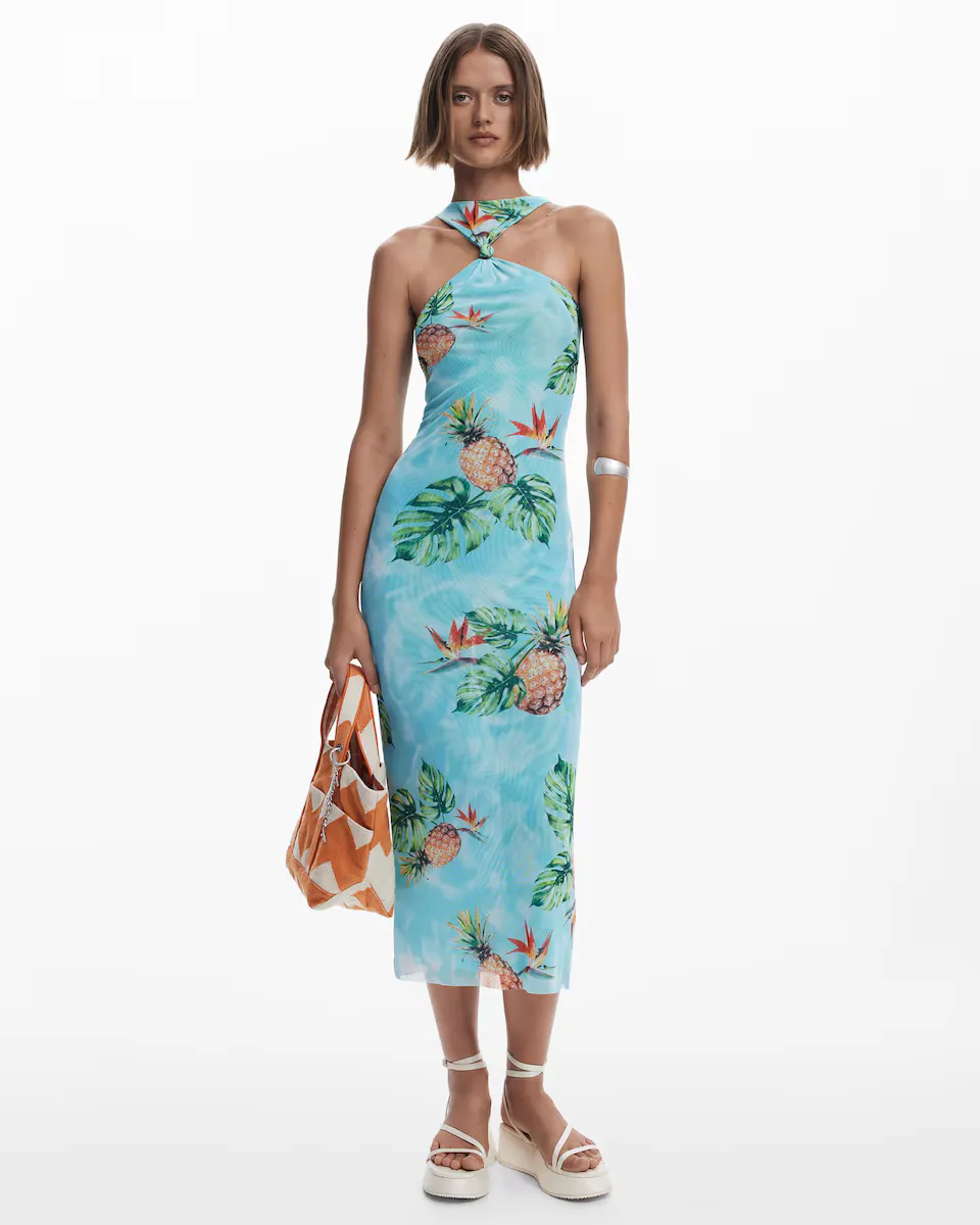 

Тропическое платье Desigual, синий