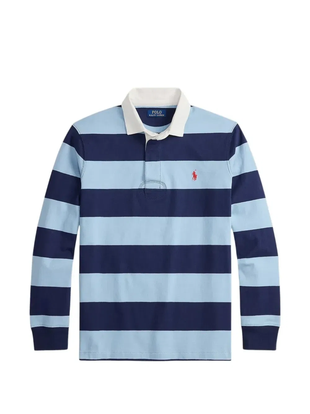 Поло с длинными рукавами и принтом в полоску POLO RALPH LAUREN, синий