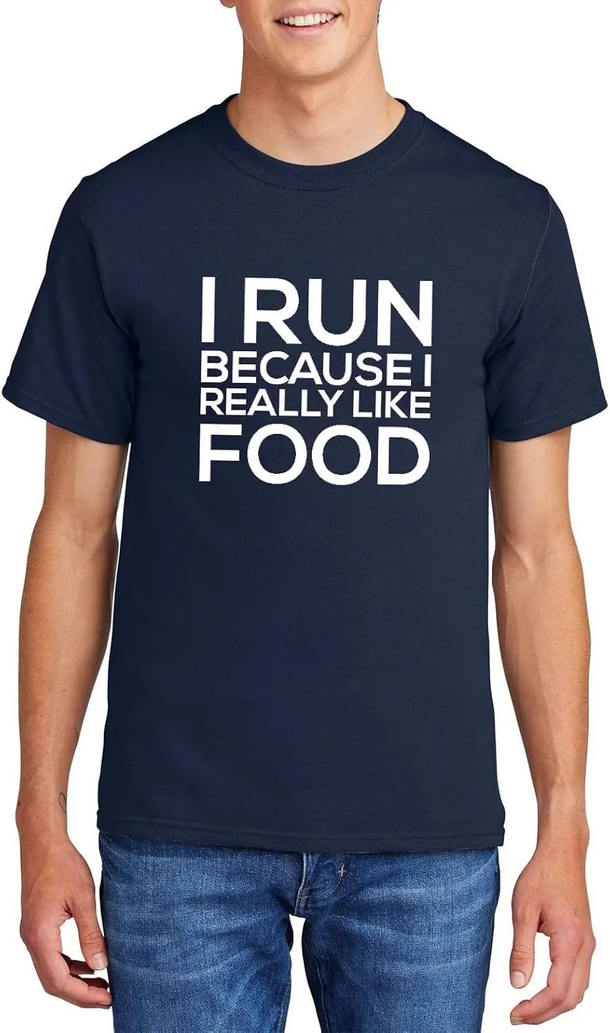 

Футболка мужская I Run Because I Really Like Food Comical Shirt