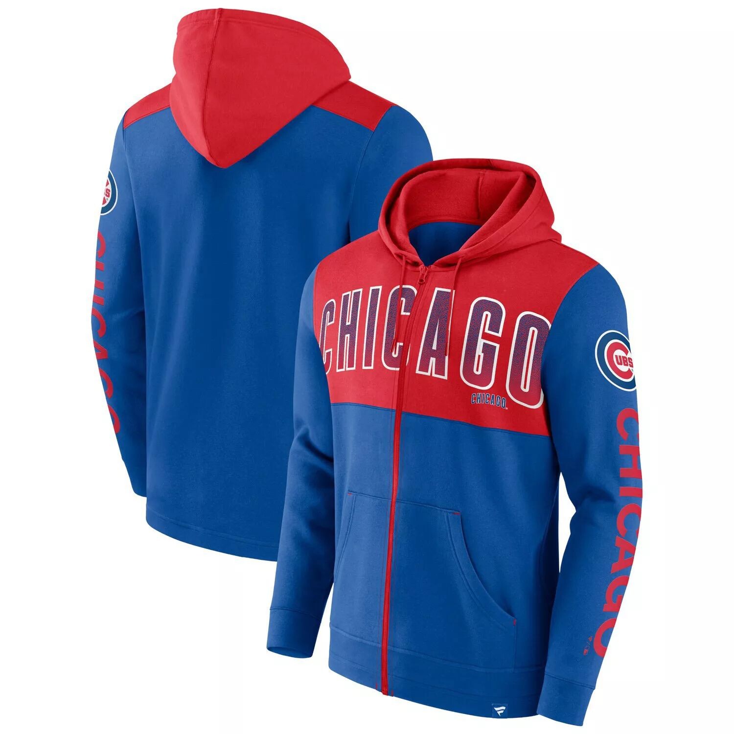 

Мужская фирменная флисовая толстовка с молнией во всю длину Royal Chicago Cubs Walk Off Fanatics