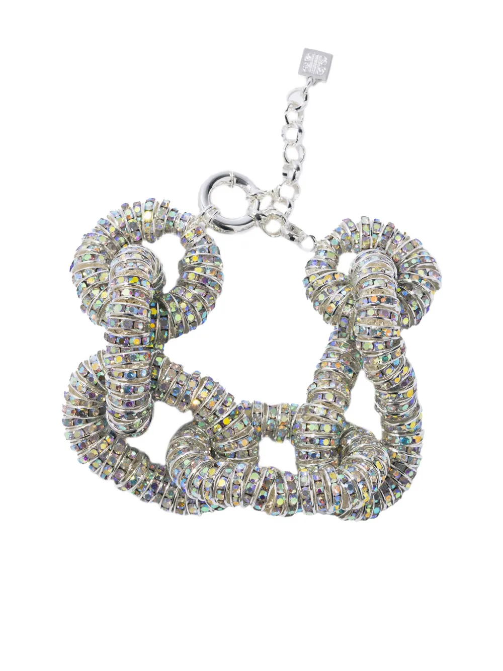 

Узелковый браслет, украшенный кристаллами Pearl Octopuss. Y