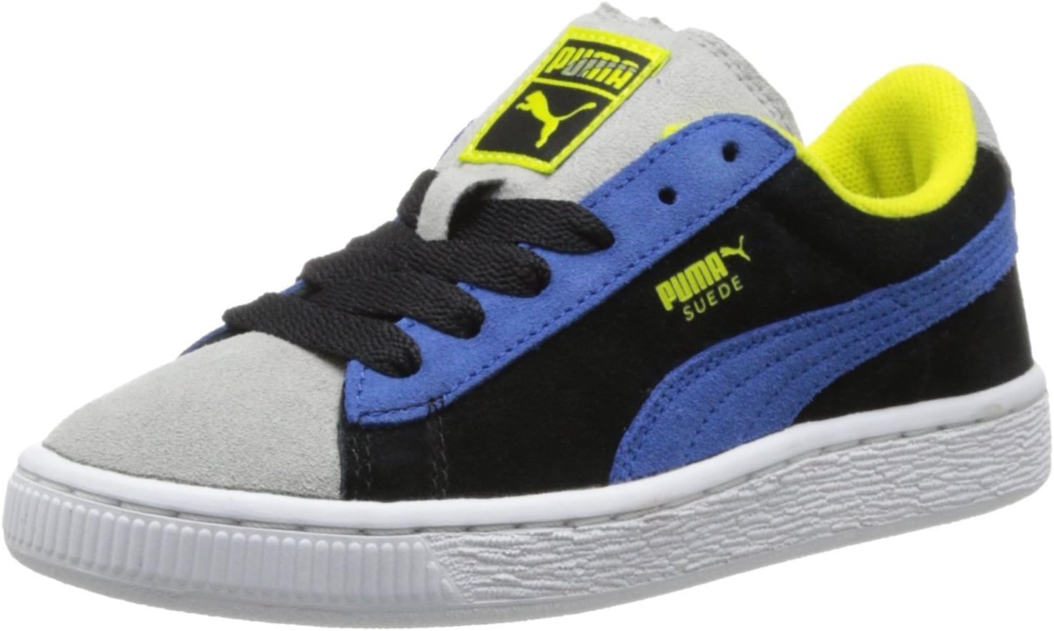 

Кроссовки PUMA для детей и подростков из замши, черный/синий/серый