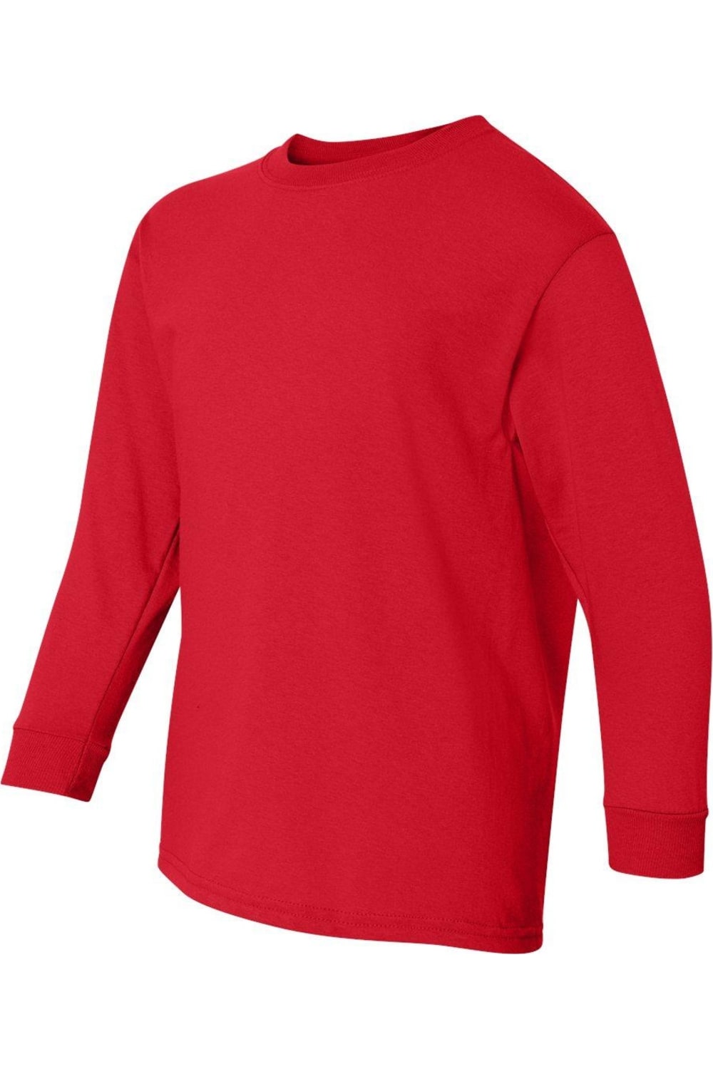 Футболка Gildan Heavy Cotton Youth с длинным рукавом, красный — фото 3