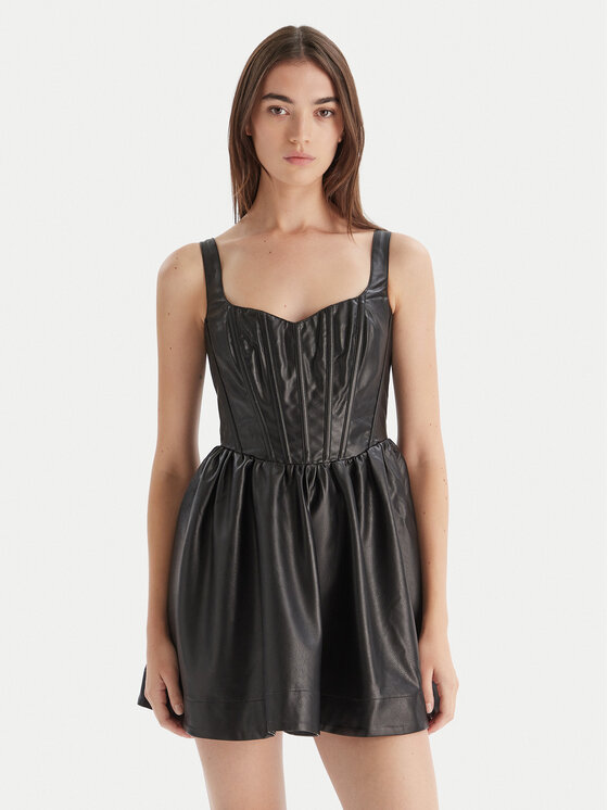 

Платье из искусственной кожи regular fit Savoy 60114DB Bardot, черный