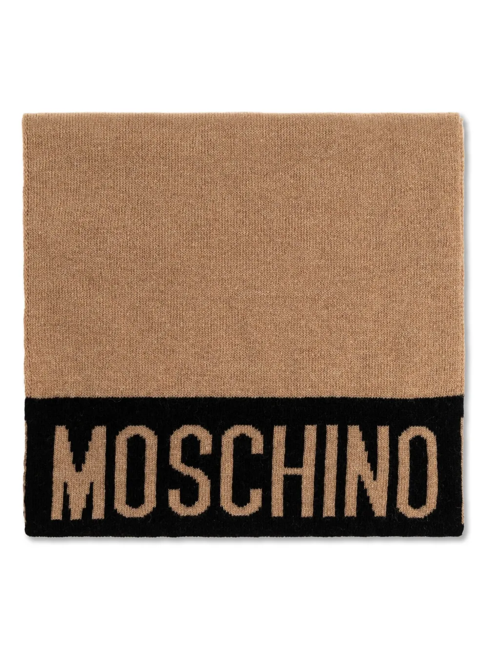 

Шарф с логотипом Moschino, коричневый