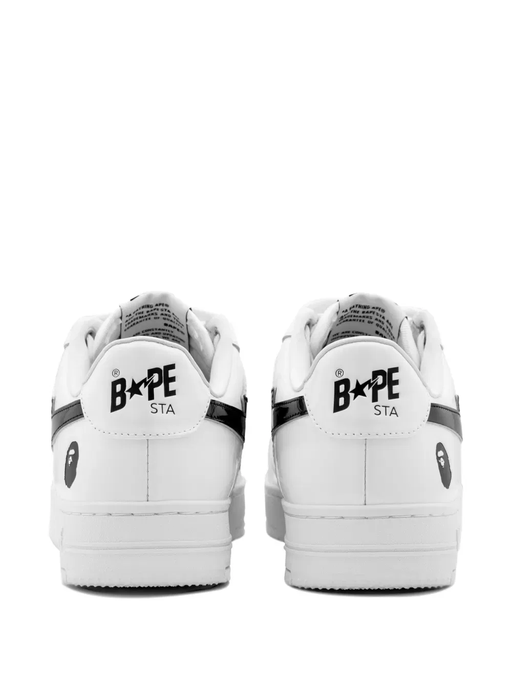 Кроссовки Bape Sta #2 на шнуровке A Bathing Ape, белый — фото 3