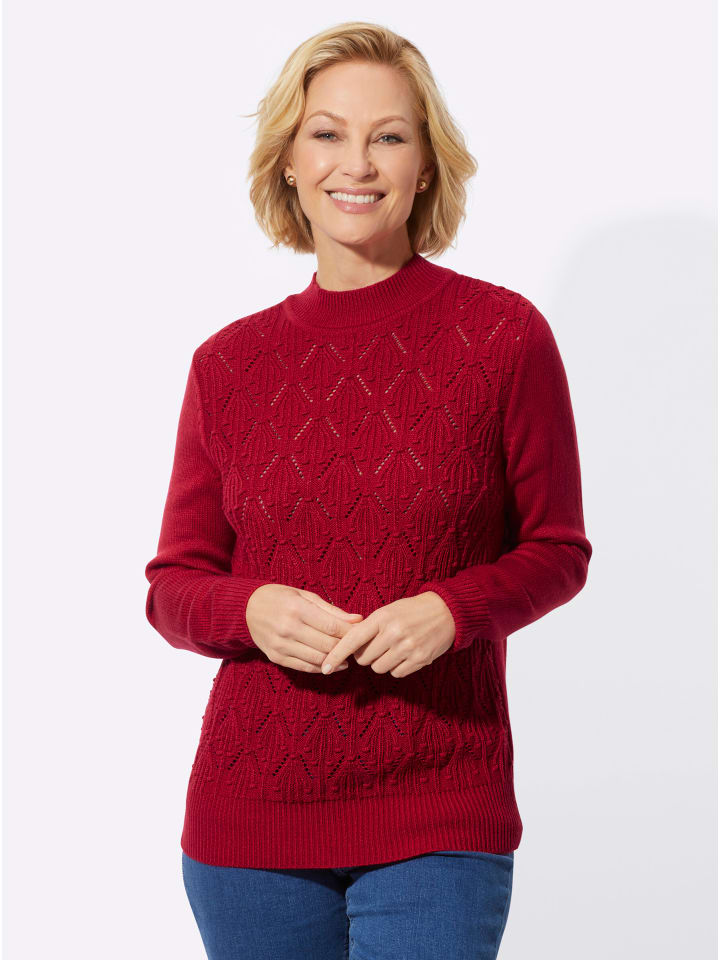 

WITT WEIDEN Красный свитер со стоячим воротником